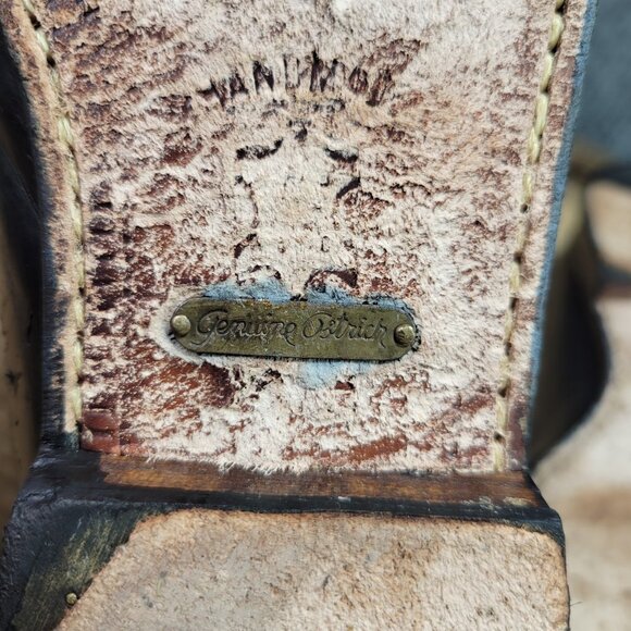 Magnanni Men's Size 9 M Black Genuine Ostrich Penny Loafers Made in Spain - Picture 10 of 13